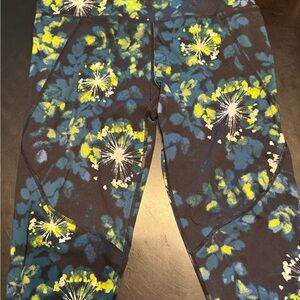 Sweaty Betty Leggings - Blue and Yellow Floral